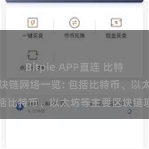 Bitpie APP直连 比特派钱包支持的区块链网络一览: 包括比特币、以太坊等主要区块链项目