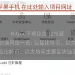 Bitpie下载免费 比特派钱包支持的区块链网络一览: 包括比特币、以太坊等主要区块链项目