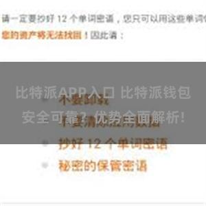 比特派APP入口 比特派钱包安全可靠？优势全面解析!