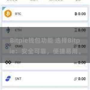 Bitpie钱包功能 选择Bitpie：安全可靠，便捷易用。