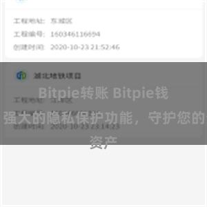 Bitpie转账 Bitpie钱包：强大的隐私保护功能，守护您的资产