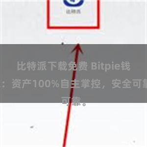 比特派下载免费 Bitpie钱包：资产100%自主掌控，安全可靠。