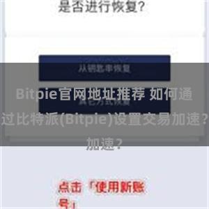 Bitpie官网地址推荐 如何通过比特派(Bitpie)设置交易加速？