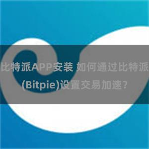 比特派APP安装 如何通过比特派(Bitpie)设置交易加速？