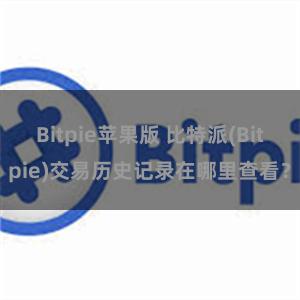 Bitpie苹果版 比特派(Bitpie)交易历史记录在哪里查看？