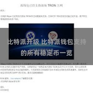 比特派升级 比特派钱包支持的所有稳定币一览