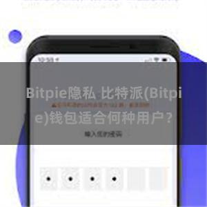 Bitpie隐私 比特派(Bitpie)钱包适合何种用户？